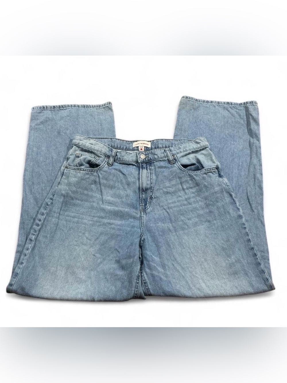 Lucky Brand Light Wash High Rise Wide Leg Jeans Sz 14
